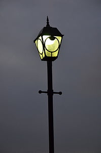 pouliční lampa, světlo, noční, pouliční lampy, městský, osvětlení, venkovní