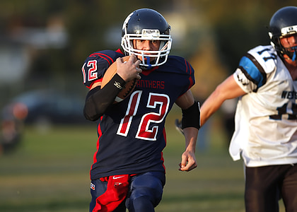 quarterback, runner, american football, football game, sport, competition, game