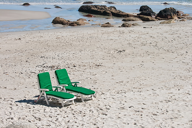 Beach, ob morju, stoli, Ocean, pesek, morje, poletje