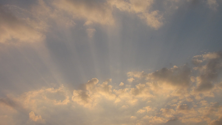 mraky, paprsky, Sunbeam