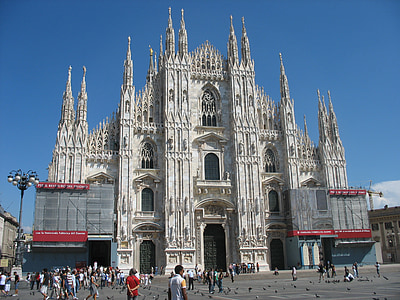 milánói dóm, Milánó, székesegyház, Duomo di milano, építészet, Olaszország, Európa