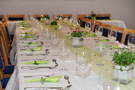 Festival, taula, taula portada, taula per a banquets, Junta, gedeckter taula, celebració