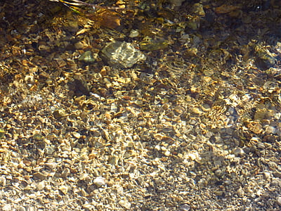 Pebble, Bach, lit de rivière, eau, flux, claire, transparent