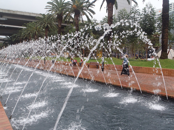 fountain, water, water feature, sydney