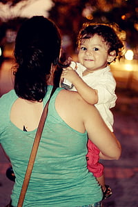 Ibu, ibu anak, bayi, lengan, Cartagena