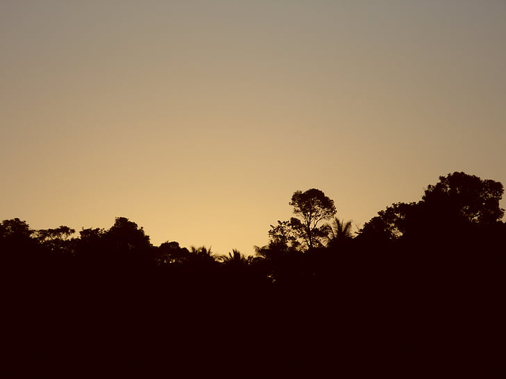 solnedgång, guld, Cabrália, Hill, Mountain