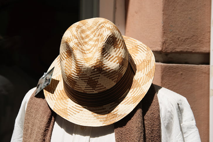 klobúk, móda, letné, štítok, panamský klobúk