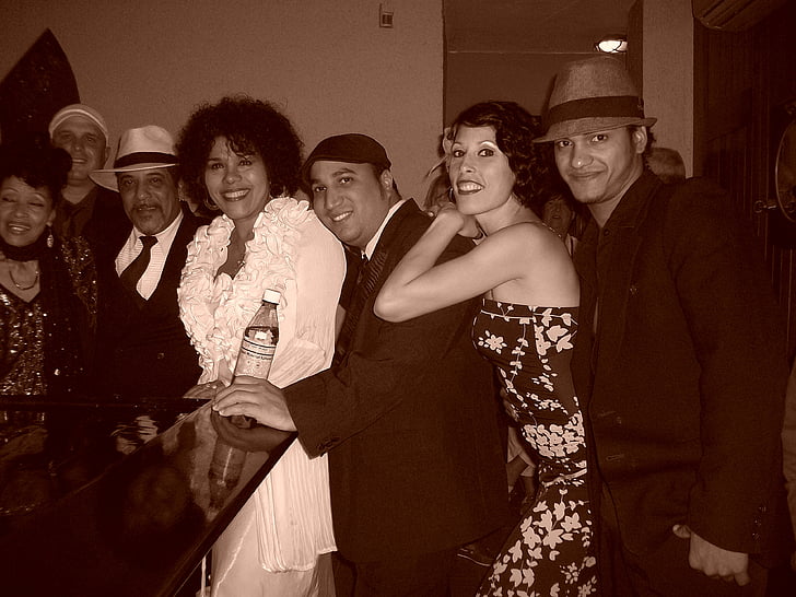 orang-orang, Bahagia, Floridita, Havana, foto lama, retro, Partai