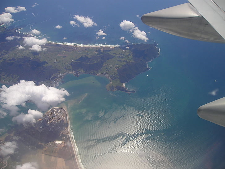 Nový Zéland, Zobrazenie, vtáčej perspektívy, Severné ostrovy, lietadlá, lietadlo, lietanie
