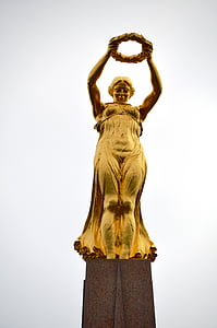 Gëlle fra, monument, Luxembourg, Nike, déesse de la victoire, Reine des dom, Lady rosa Luxembourg