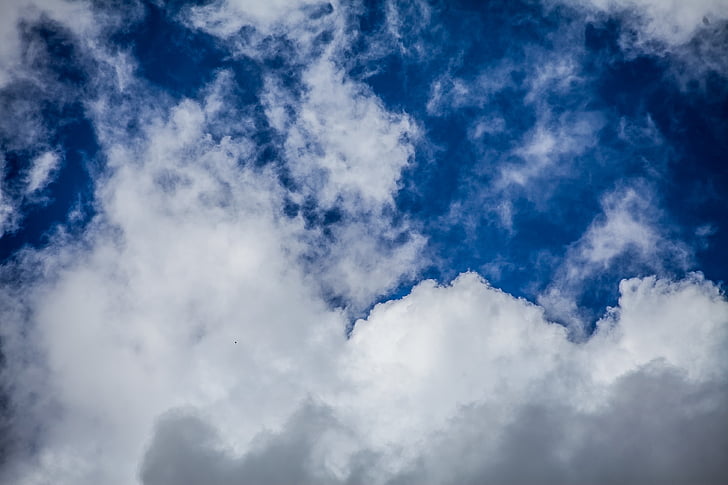 núvols, cel, blau, natura, temps, medi ambient, aire