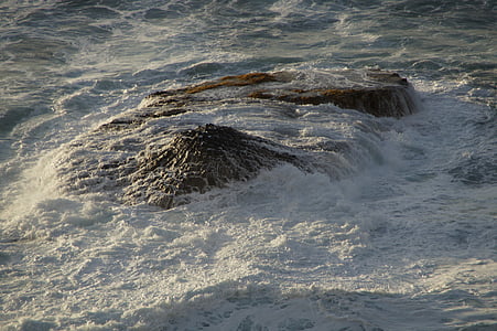roca, mar, Océano, piedra, agua, de surf, traslapado