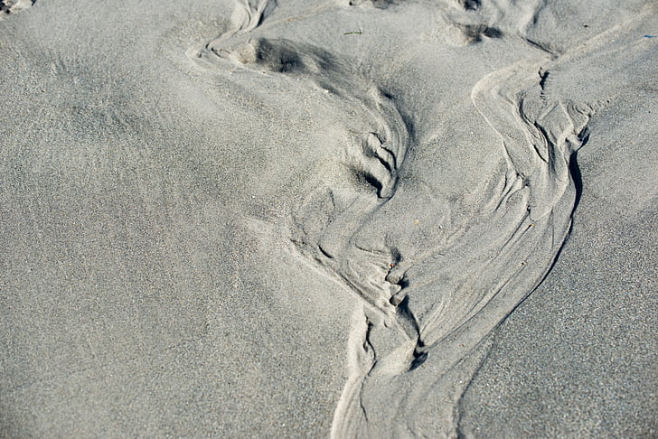 pláž, stopy v písku, písek, Pril, formulář, struktura, Abstrakt