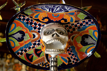 El dia de los muertos, dia dos mortos, mexicano, escultura, esqueletos, mortos, morte