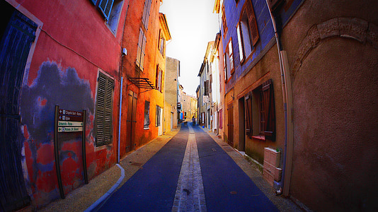 street, lane, colors, village, small street, summer, narrow street