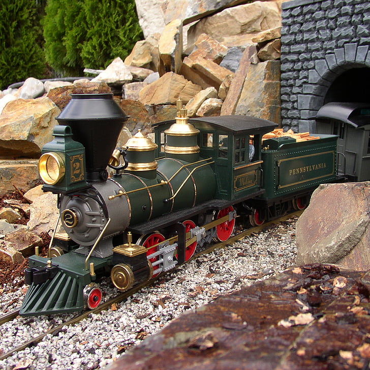 trains de jardins, miniature, modélisme ferroviaire, train, moteur, train jouet, chemin de fer