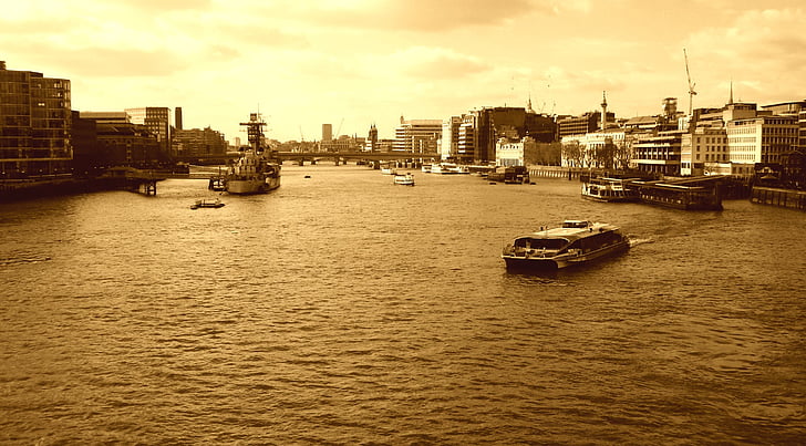 Londýn, řeka, Anglie, město, orientační bod, Velká Británie, Evropa