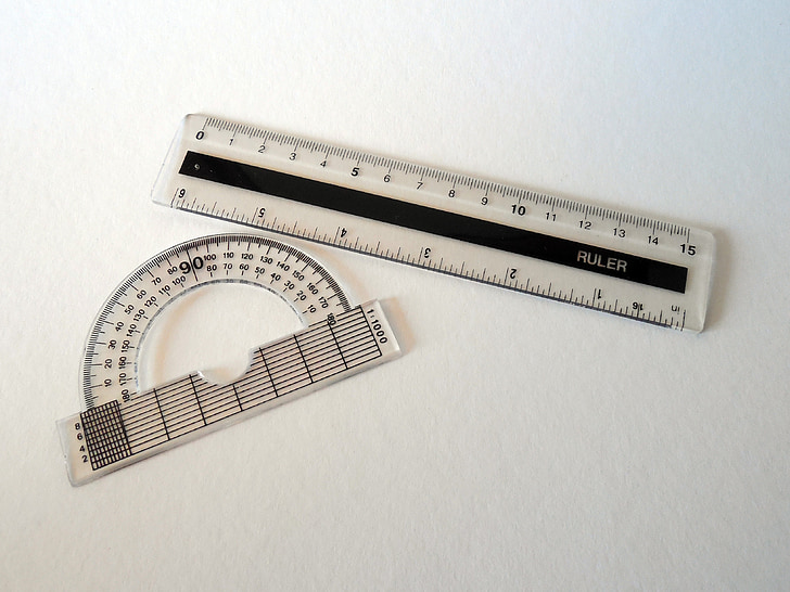 protractor, ruler, measure, mathematics, distance, exactly, count