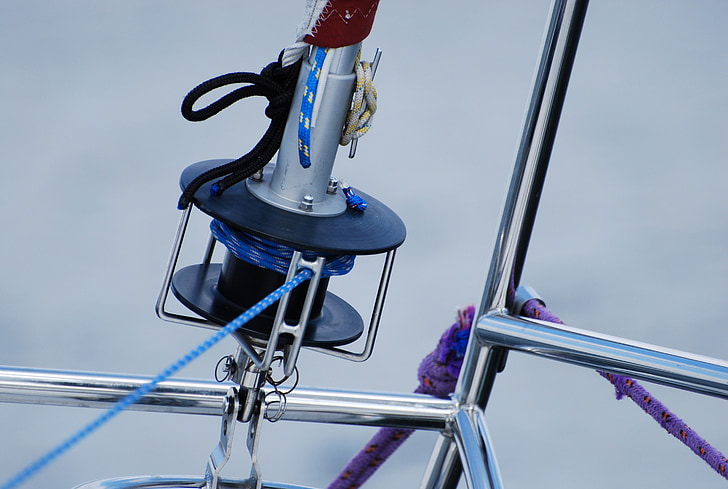 lake, sailing, yacht, detail of, blue, water, sailboat