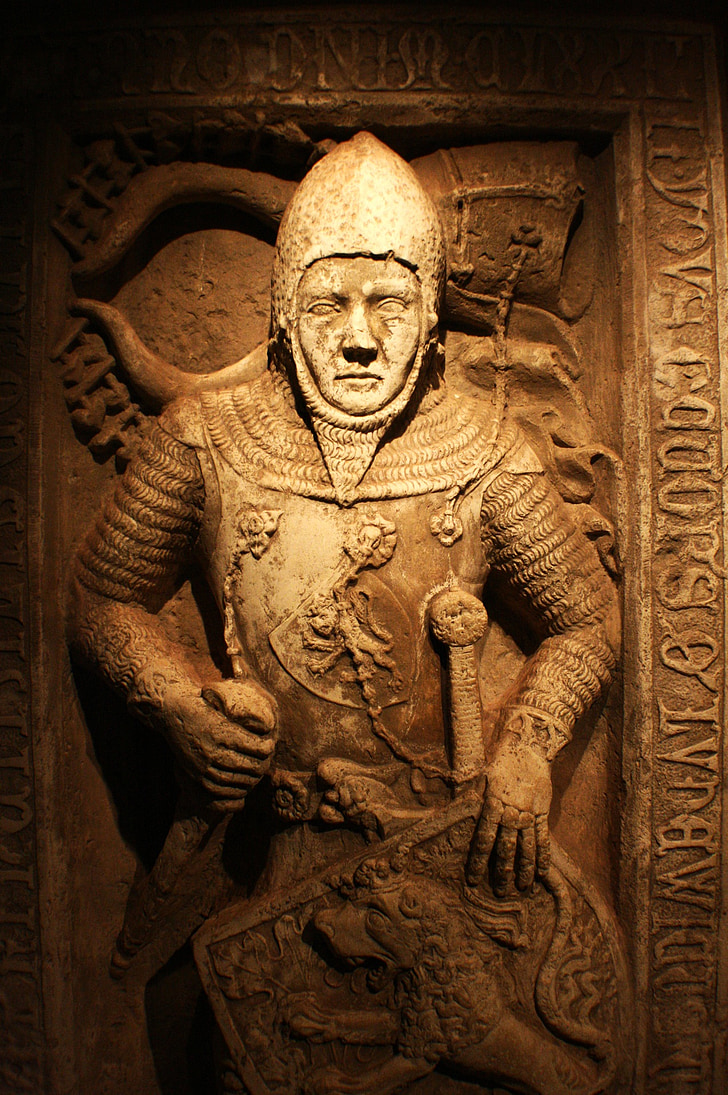 Caballero, edad media, sepulcro, piedra, Latina, armadura, Helm