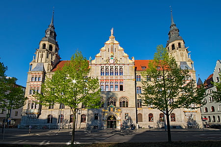 Hall, Saale, Saksonia anhalt, Niemcy, Stare Miasto, stary budynek, atrakcje turystyczne