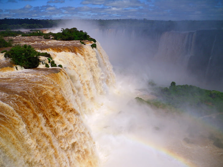 waterfall, brazil, iguazu, cataratas de iguazu, south america, nature, river