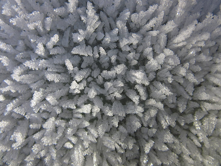 Eiskristalle, Ice, rimfrosten, kalla, vinter, kristaller, många