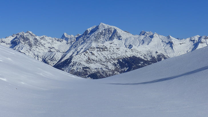 Príroda, Príroda, Mountain, zimné, Panorama, zasnežené, Alpy