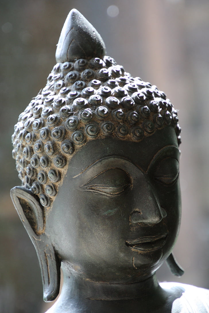 Buddha, ansigt, billede, buddhisme, resten, Zen, meditation