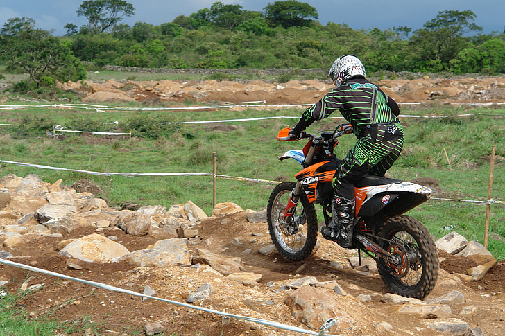 motocross, traverse field, competition, motorcyclist