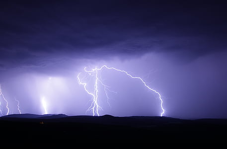flash, thunderstorm, ore mountains, nature, sky, night, weather