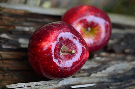Apple, manzana roja, fruta, rojo, saludable, vitaminas, Frisch