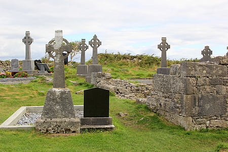 celtique, cimetière, cimetière, Croix, religion, Croix celtique, tombe