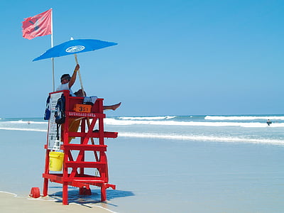 asmens sargybinis, Daytona beach, vandenyno, Florida, smėlio, Floridos paplūdimys, jūra
