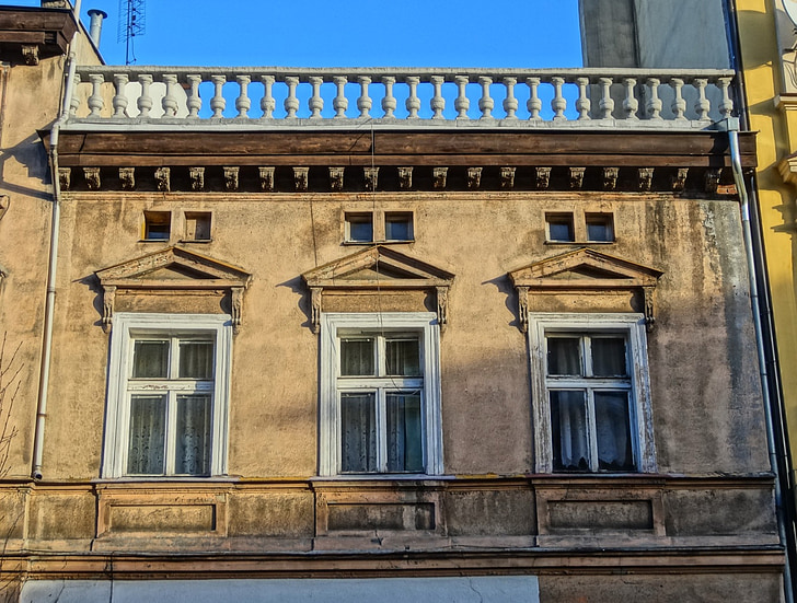 Bydgoszcz, fasad, Windows, hus, arkitektur, art nouveau, exteriör