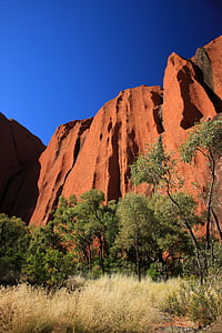 Outback, blauer Himmel, roten Schmutz, Landschaft, Wüste, Australien, trocken