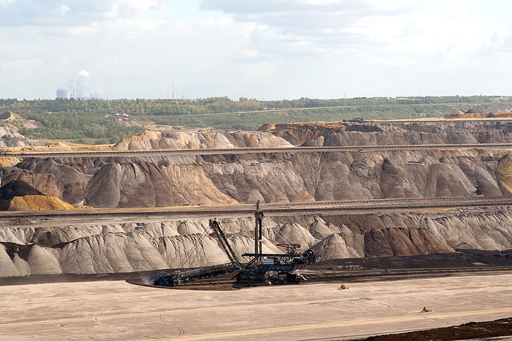 Brown kullgruvedrift, dagbruddet gruvedrift, kullgruvedrift, steinbruddet, fjerning, dump, rheinbraun