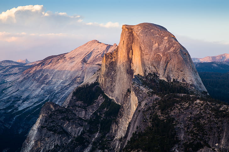 halv dome, Yosemite nasjonalpark, fjell, topp, toppmøtet, høyde, natur