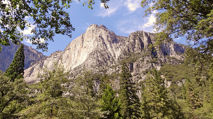 Stany Zjednoczone Ameryki, Ameryka, Yosemite park, Rock, niebo, chmury, Natura