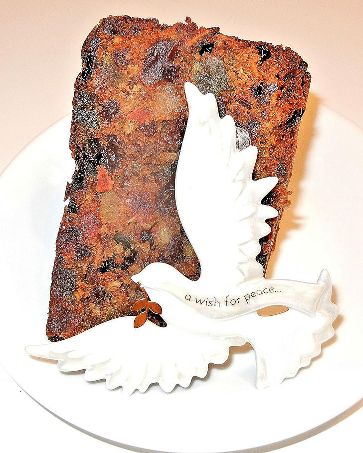 Christmas cake, tradisjonelle, Fruktkake, Due fred