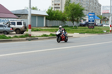 moto, motociclista, estrada