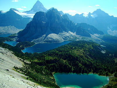 MT член assiniboine, планини, езеро, природата, Скалистите планини, пейзаж, Национален парк