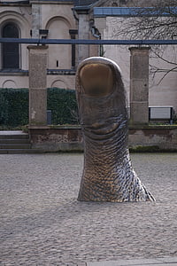 monument, tommelfinger, skulptur