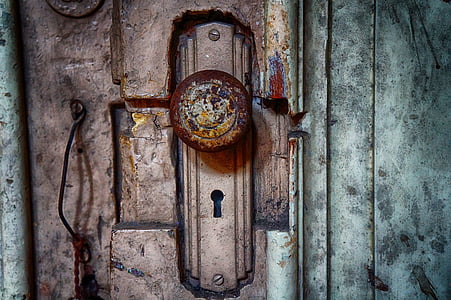 durvis, bloķēšana, atslēga, vecais, veco durvju, piekļuves, mehānisms