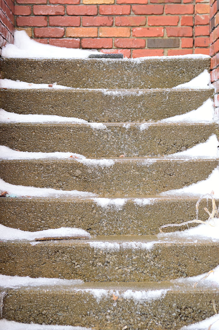 laiptai, pastatas, Architektūra, žiemą, sezono metu, sniego