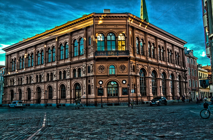 Riga, stari, Latvija, stavbe, arhitektura, Evropi, znan kraj