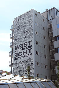 Nederländerna, arkitektur, Hemma, fasaden på den, Graffiti, Rotterdam