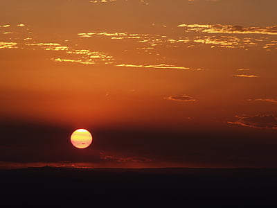 grand canyon, coucher de soleil, é.-u., abendstimmung, rouge, Sky, Parc national