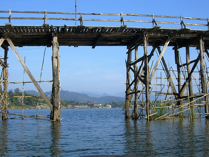 bridge, wood, more, construction