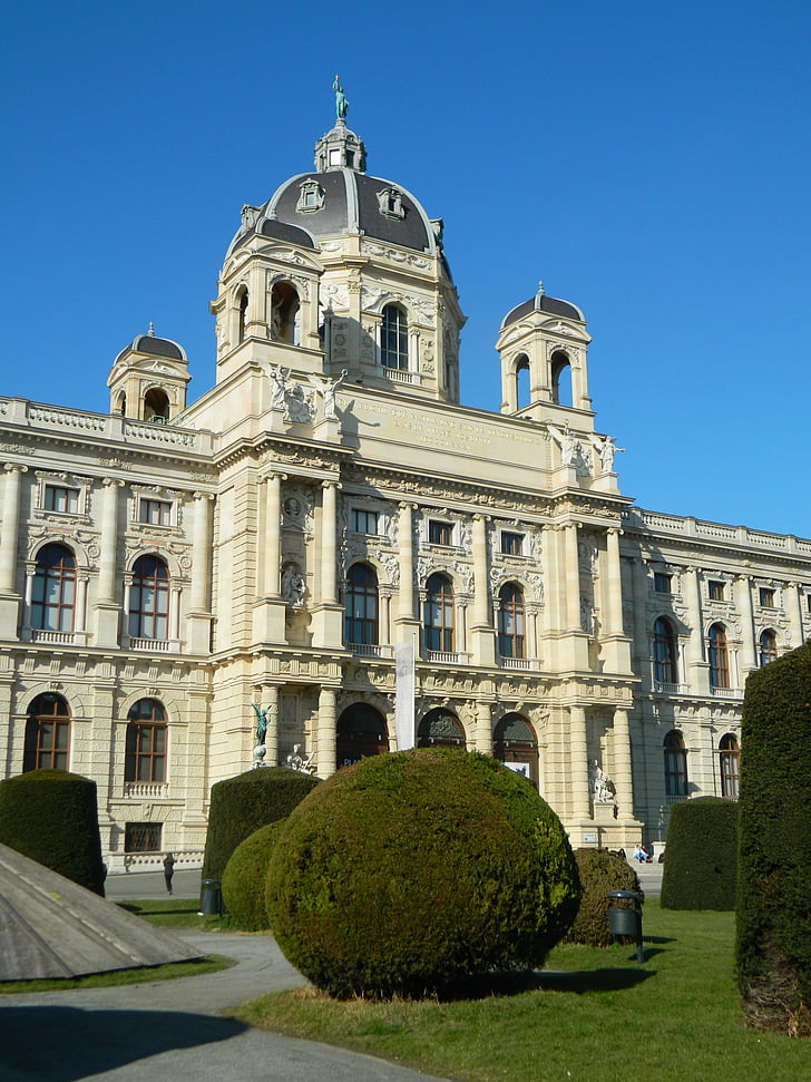 Museum, bygning, Park, Wien, forsiden, indrejse, naturhistorie